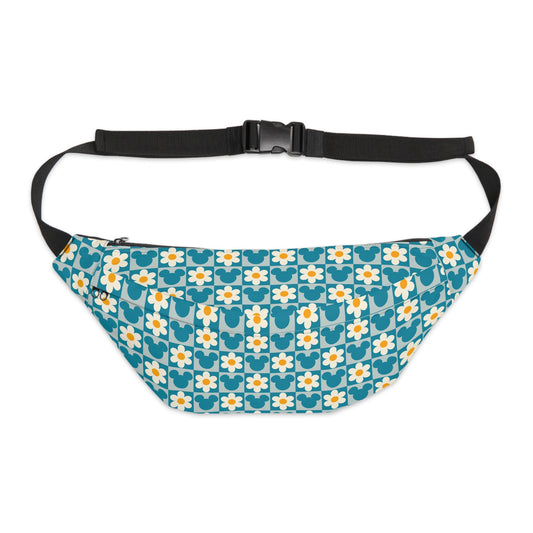 Blue Mickey & Daisy Inspired Checkerboard Large Fanny Pack