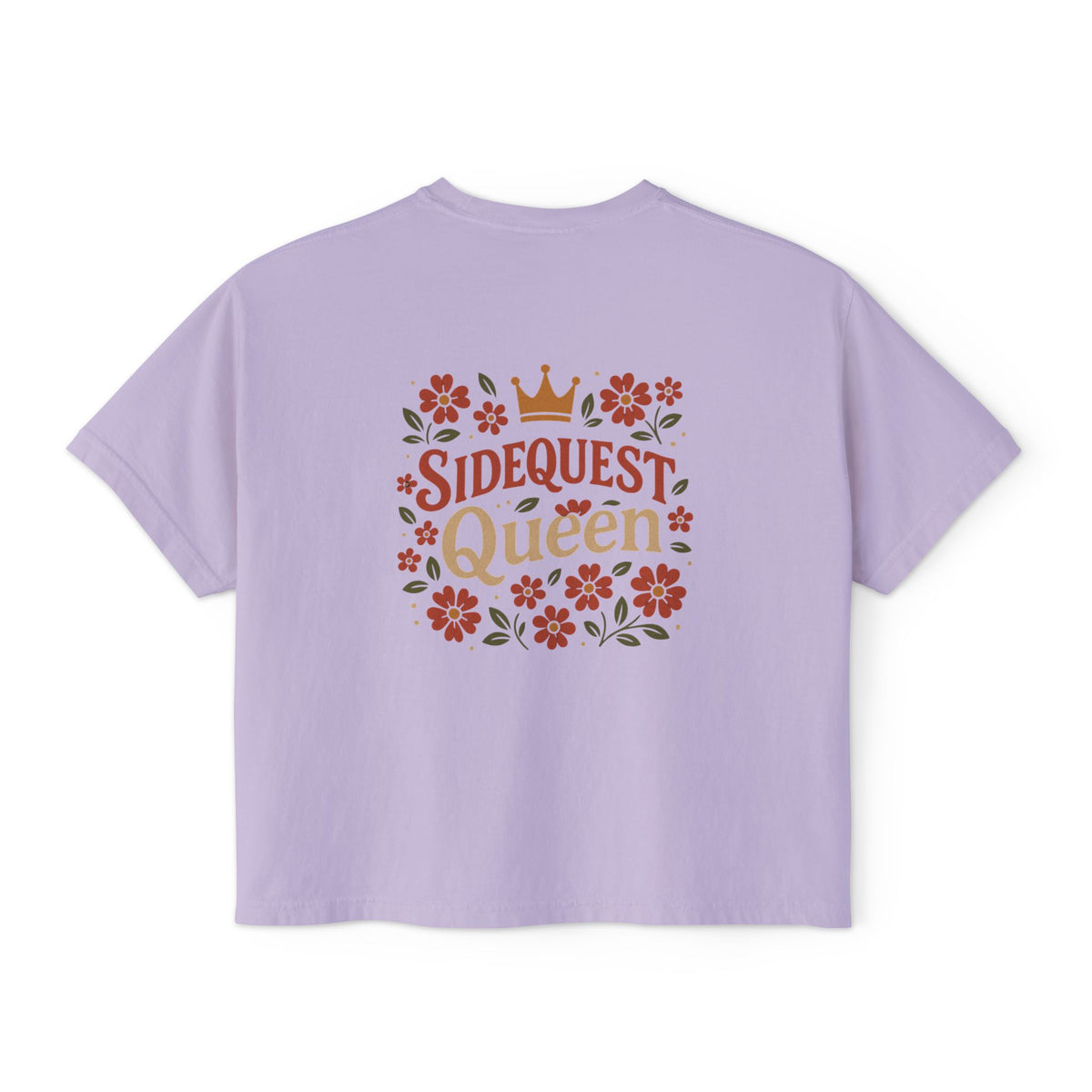 Sidequest Queen Floral - Women's Boxy Tee