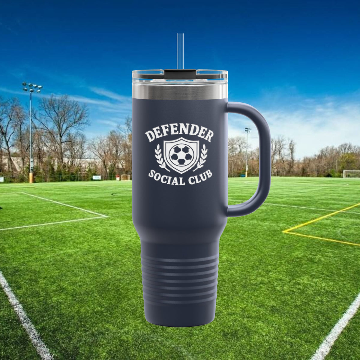 Defender Social Club 40 oz Tumbler w/White Logo