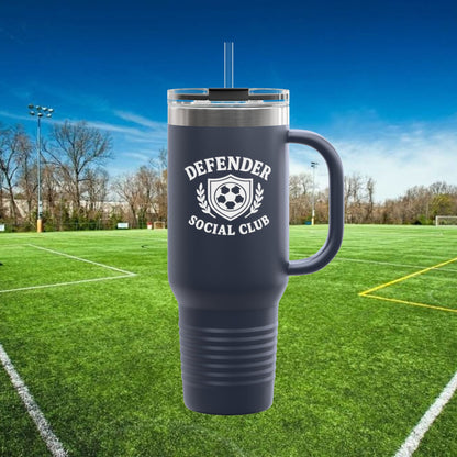 Defender Social Club 40 oz Tumbler w/White Logo