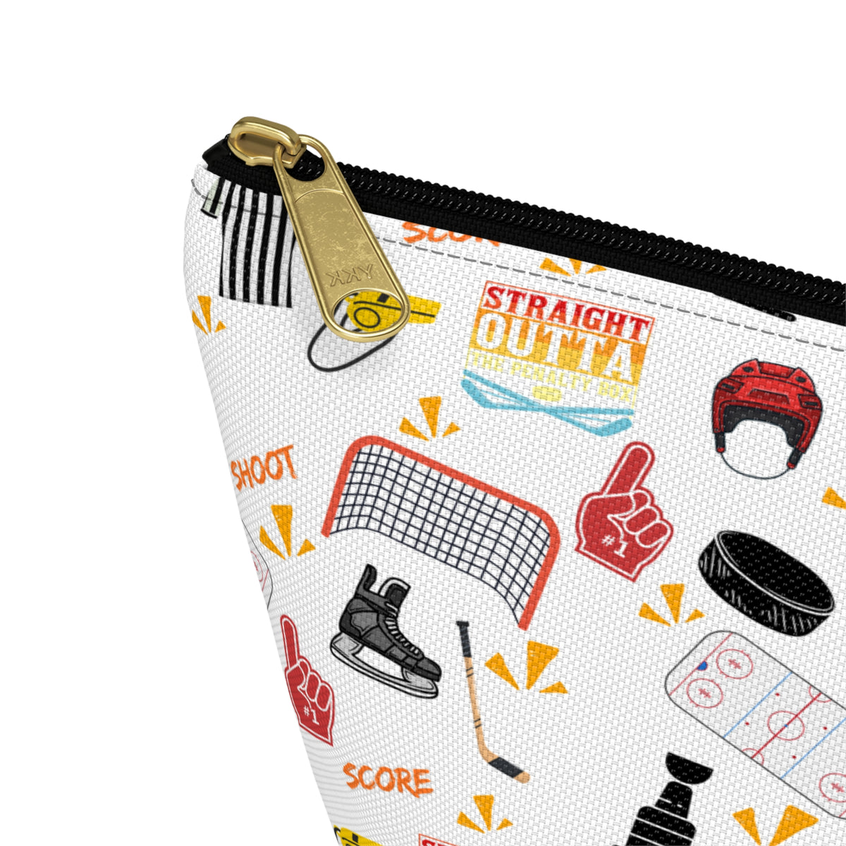 Hockey Inspired "Straight Outta the Penalty Box" Accessory Pouch