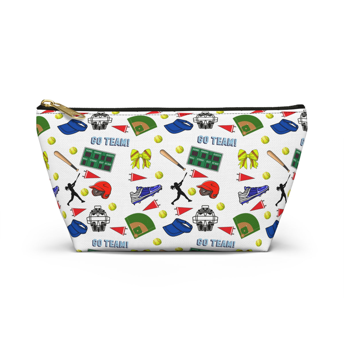 Softball Inspired Accessory Pouch