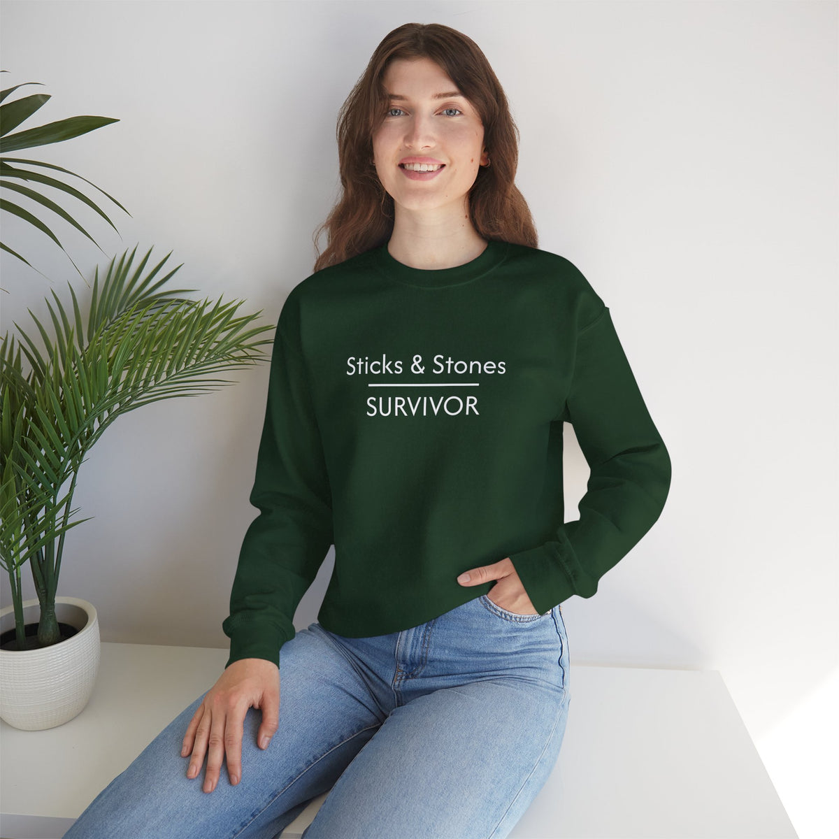 Sticks & Stones Survivor Crew Neck Sweatshirt