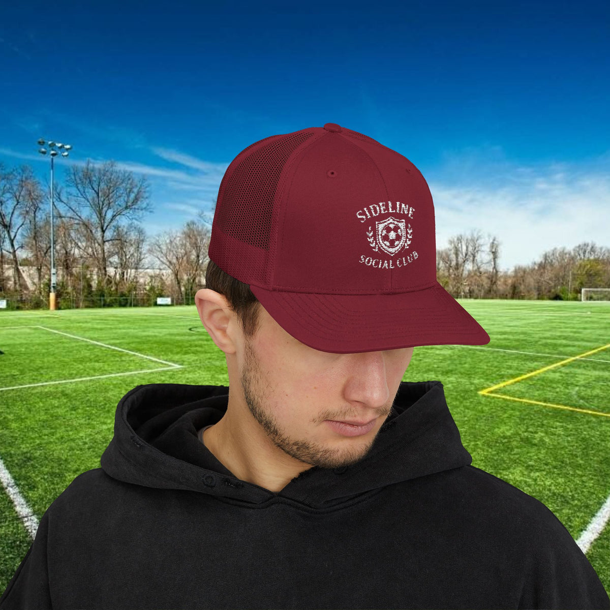 Sideline Social Club Trucker Hat – For the Fans Who Never Miss a Match
