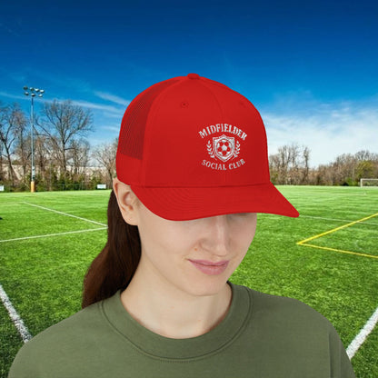 Midfielder Social Club w/White Logo - Snapback Trucker Cap