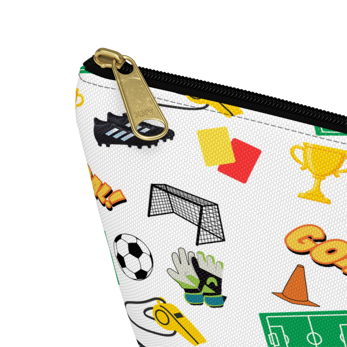 Soccer-Themed Accessory Pouch, Fun Pouch for Sports Lovers, Ideal for Organizing, Gifts for Coaches, Back to School Supplies