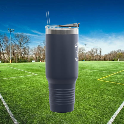 Midfielder Social Club 40 oz Tumbler with Handle & Straw w/White Logo