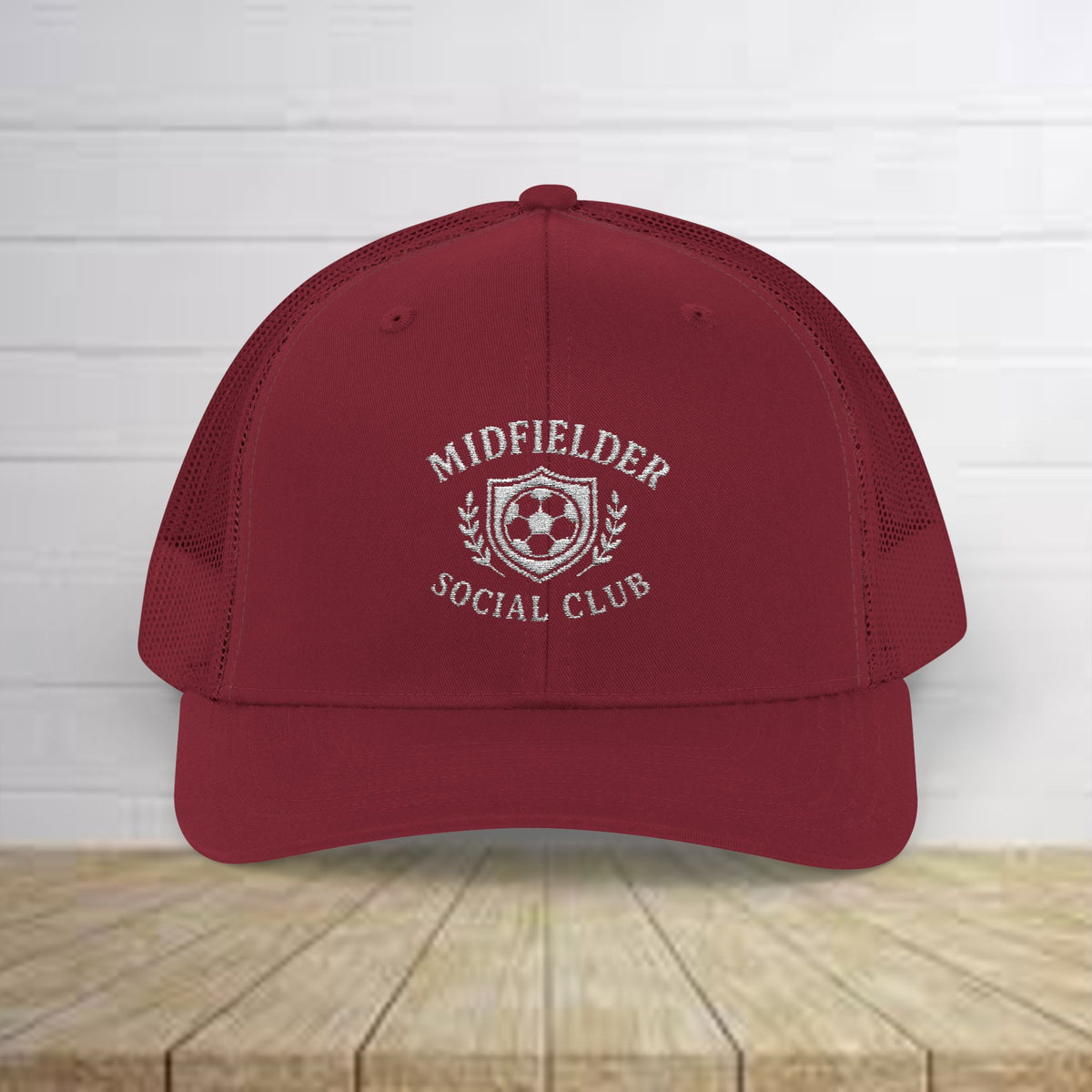 Midfielder Social Club w/White Logo - Snapback Trucker Cap