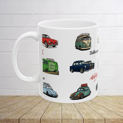 Vintage VW Ceramic Mug, (11oz, 15oz)