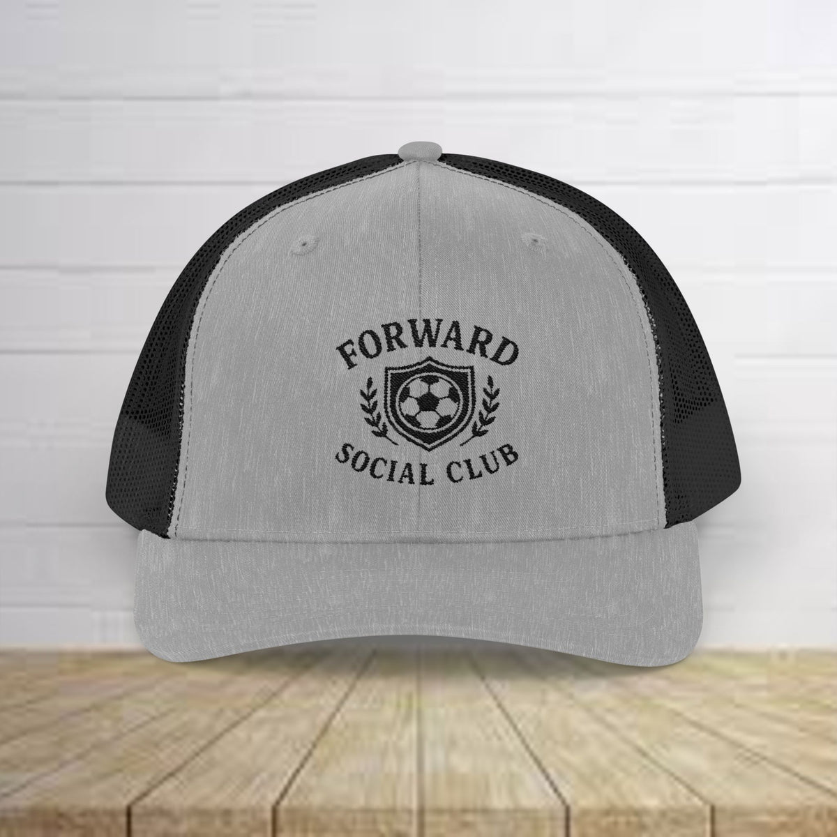 Forward Social Club in Black - Snapback Trucker Cap