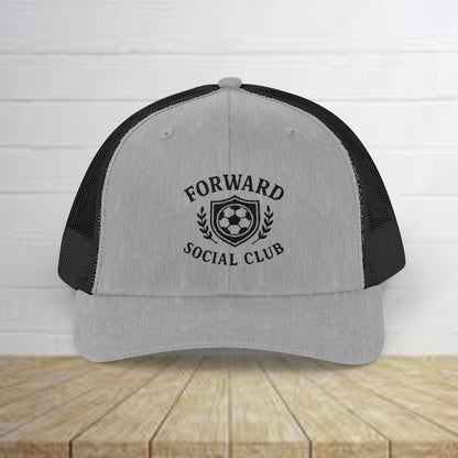 Forward Social Club in Black - Snapback Trucker Cap