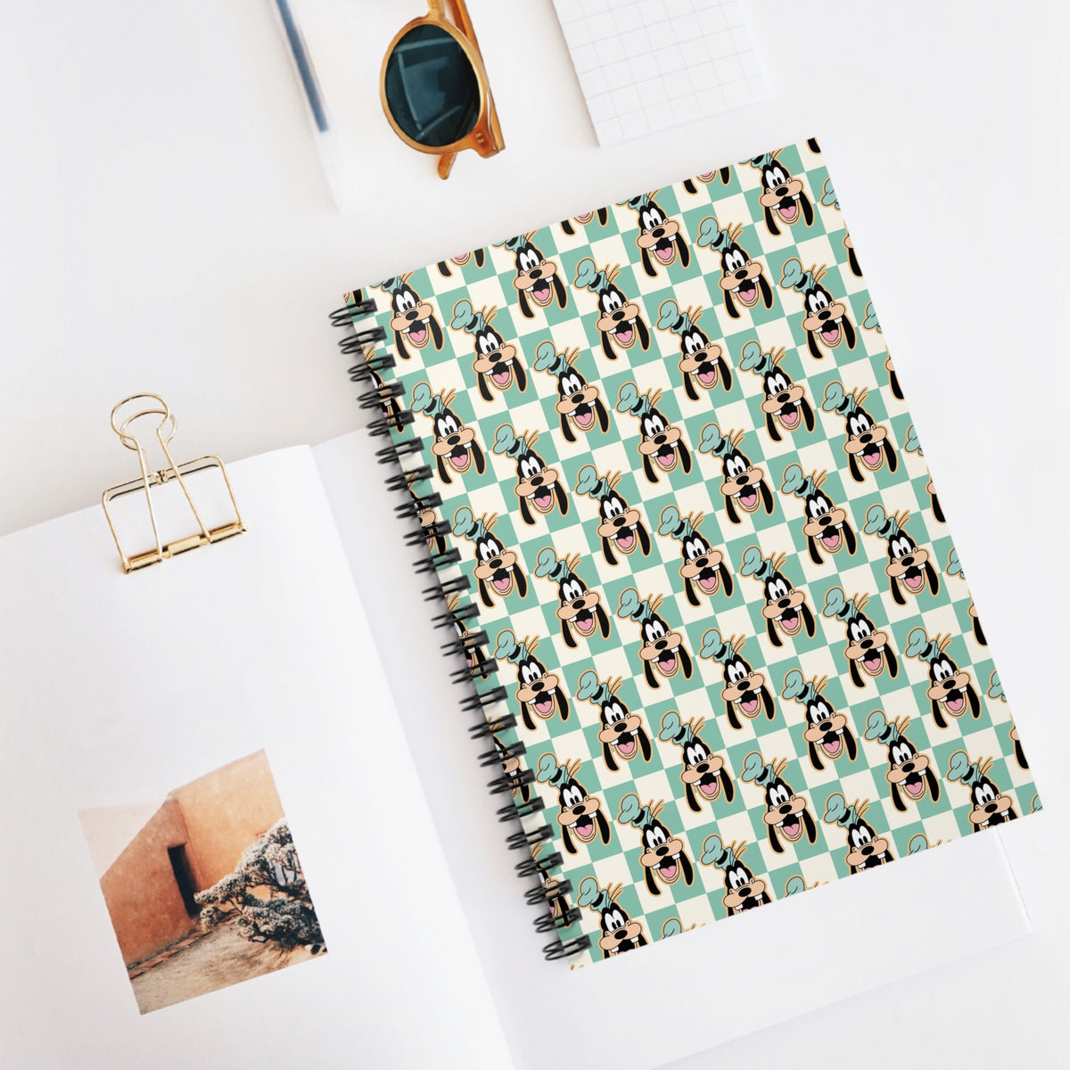 Goofy Checkered Spiral Notebook