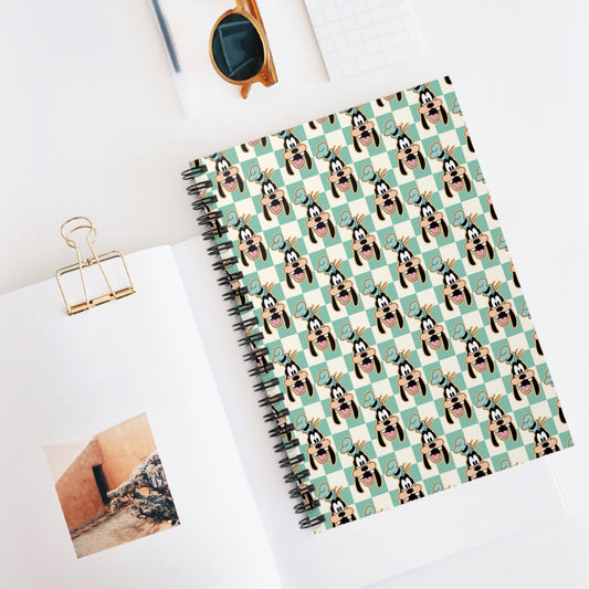 Goofy Checkered Spiral Notebook