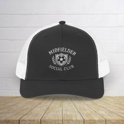 Midfielder Social Club w/White Logo - Snapback Trucker Cap