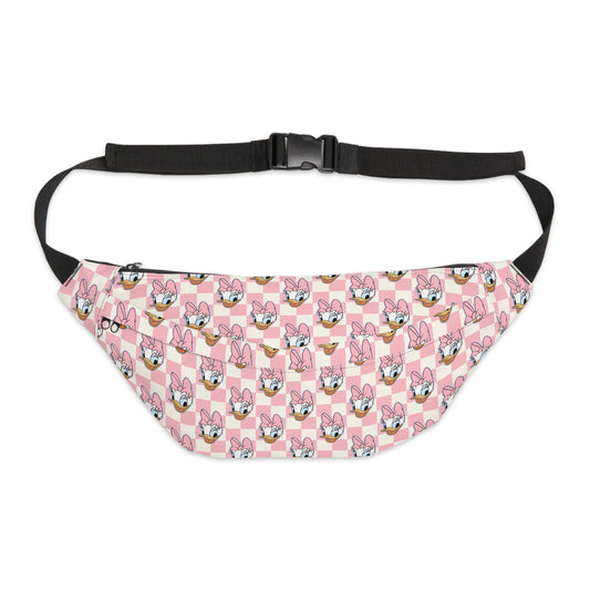 Daisy Duck Inspired Pink Checkered Large Fanny Pack