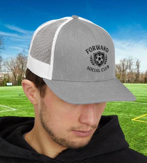 Forward Social Club in Black - Snapback Trucker Cap