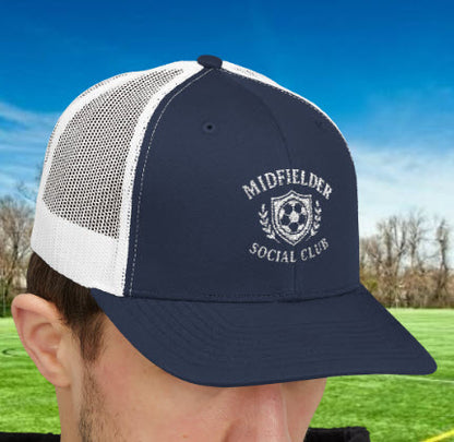 Midfielder Social Club w/White Logo - Snapback Trucker Cap