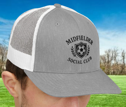 Midfielder Social Club w/Black Logo - Snapback Trucker Cap
