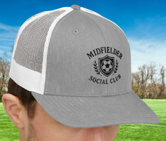 Midfielder Social Club w/Black Logo - Snapback Trucker Cap