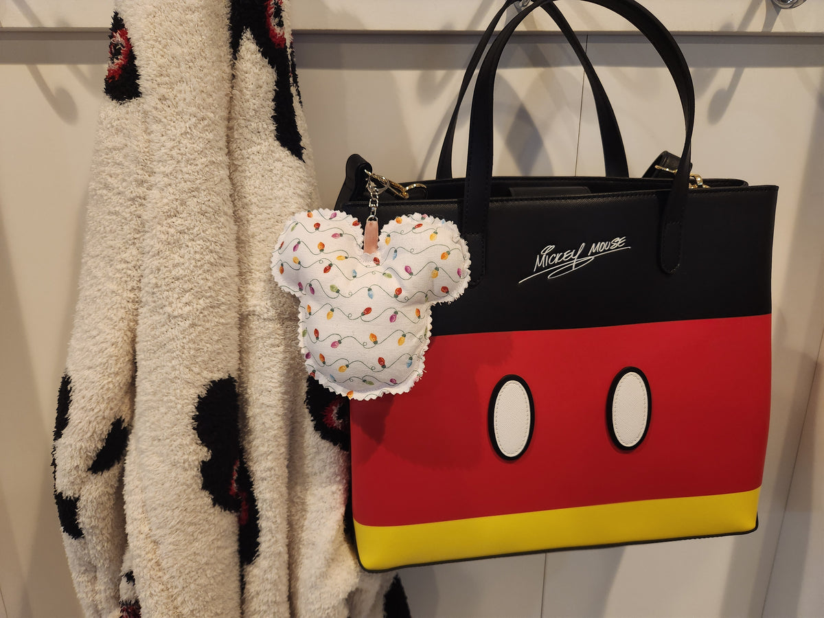 Christmas Lights Mouse Bag Charm – Festive Holiday Purse Accessory