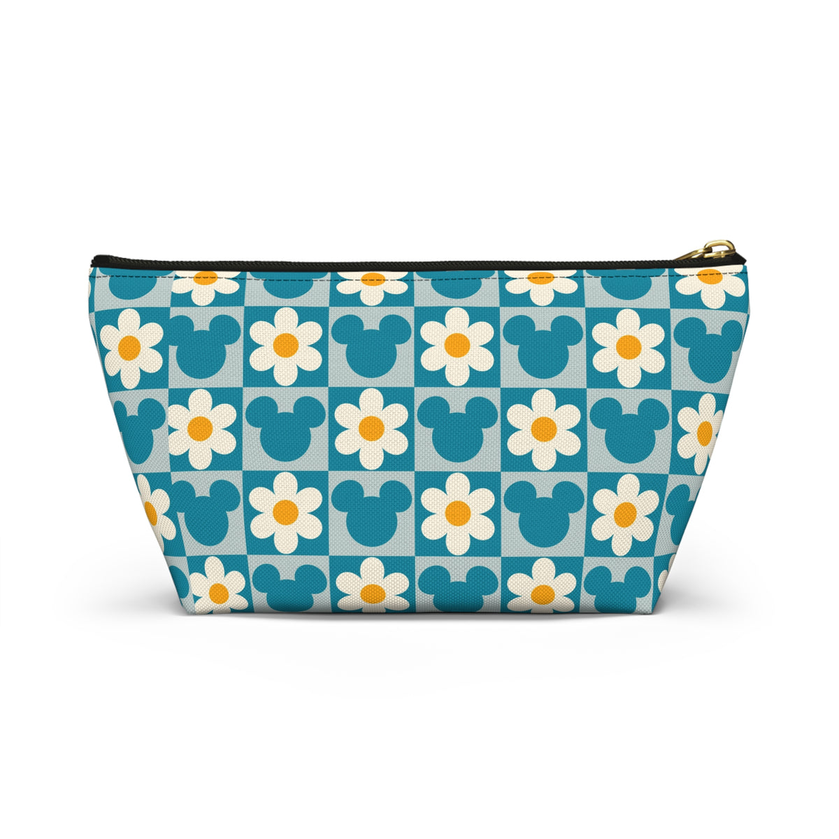 Retro Mickey & Daisy Checkered Accessory Pouch