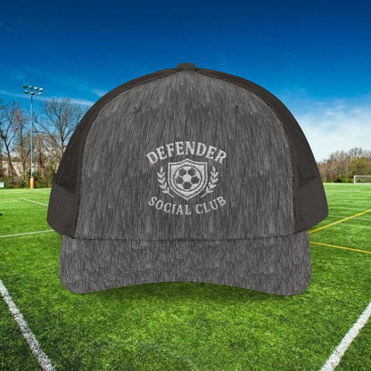 Defender Social Club Trucker Hat w/White Logo – Embroidered