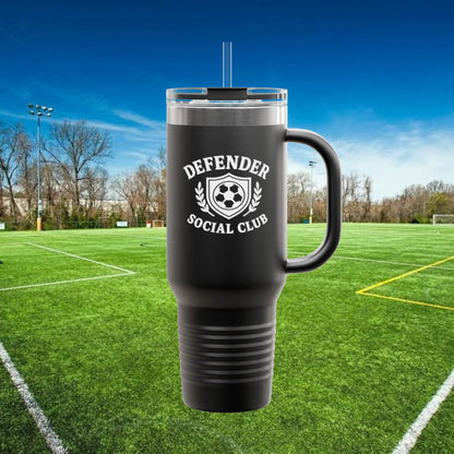Defender Social Club 40 oz Tumbler w/White Logo