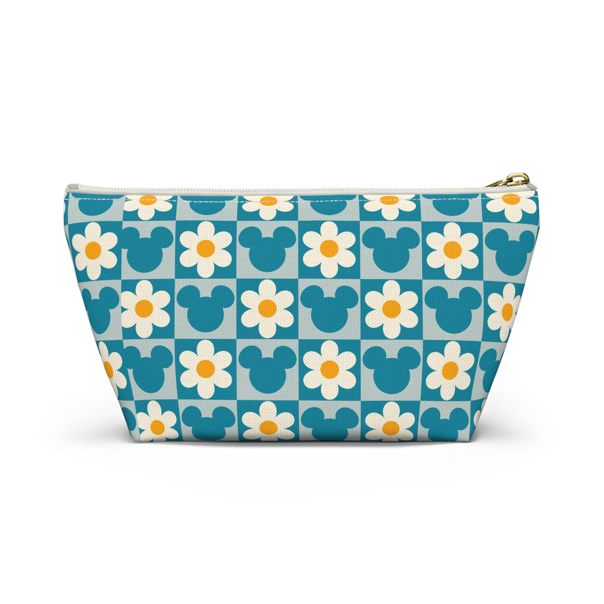 Retro Mickey & Daisy Checkered Accessory Pouch