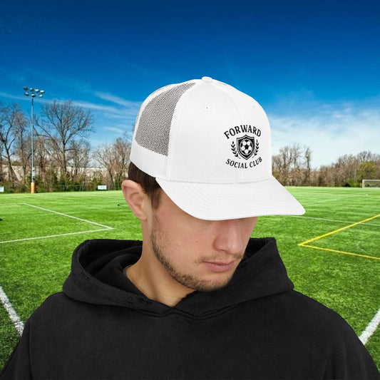 Forward Social Club in Black - Snapback Trucker Cap