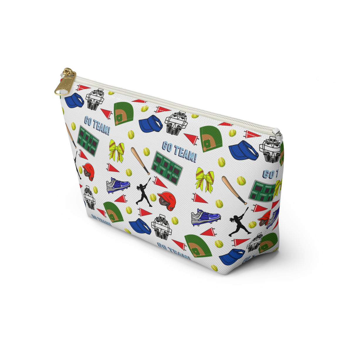 Softball Inspired Accessory Pouch