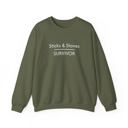 Sticks & Stones Survivor Crew Neck Sweatshirt