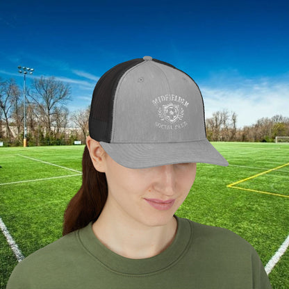 Midfielder Social Club w/White Logo - Snapback Trucker Cap