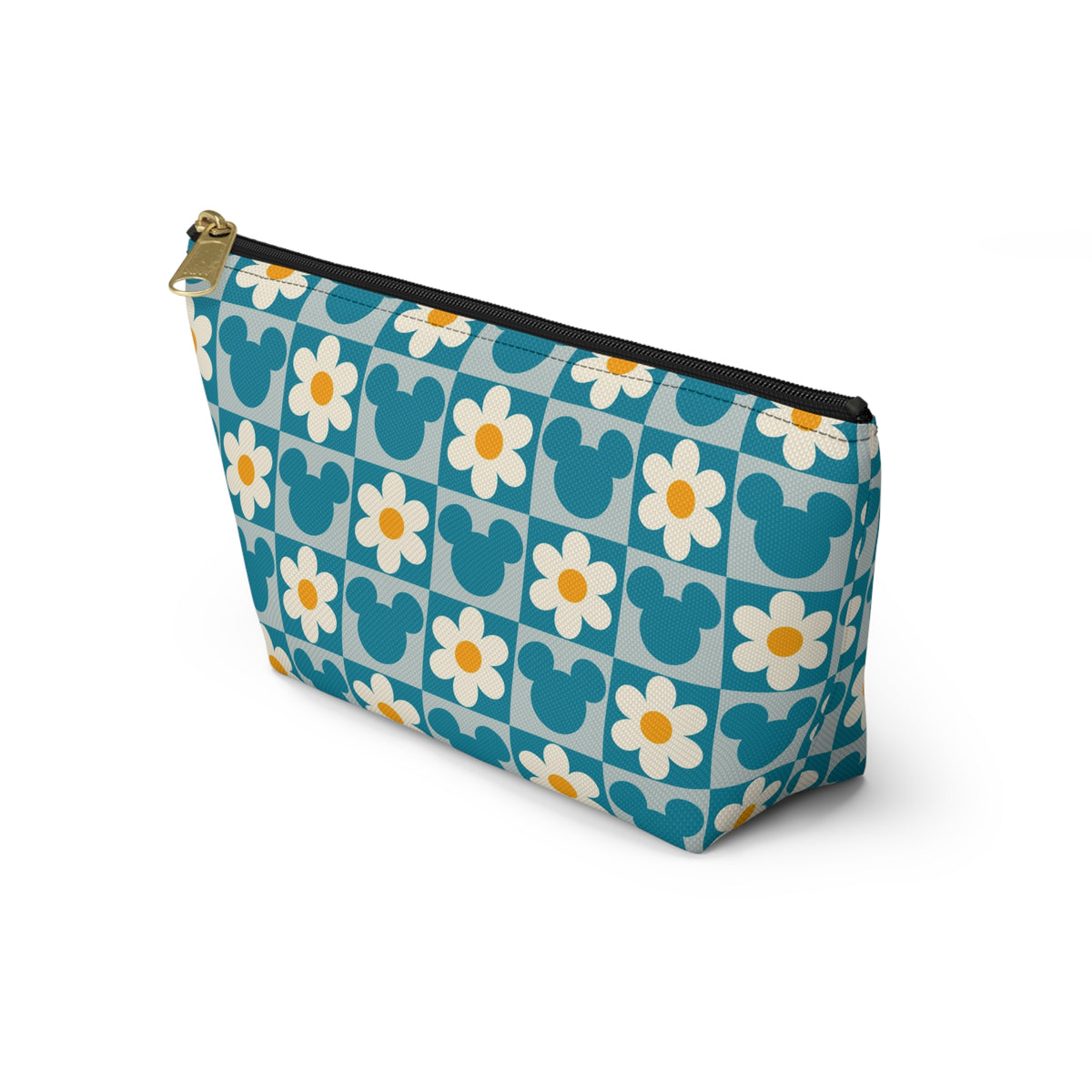 Retro Mickey & Daisy Checkered Accessory Pouch