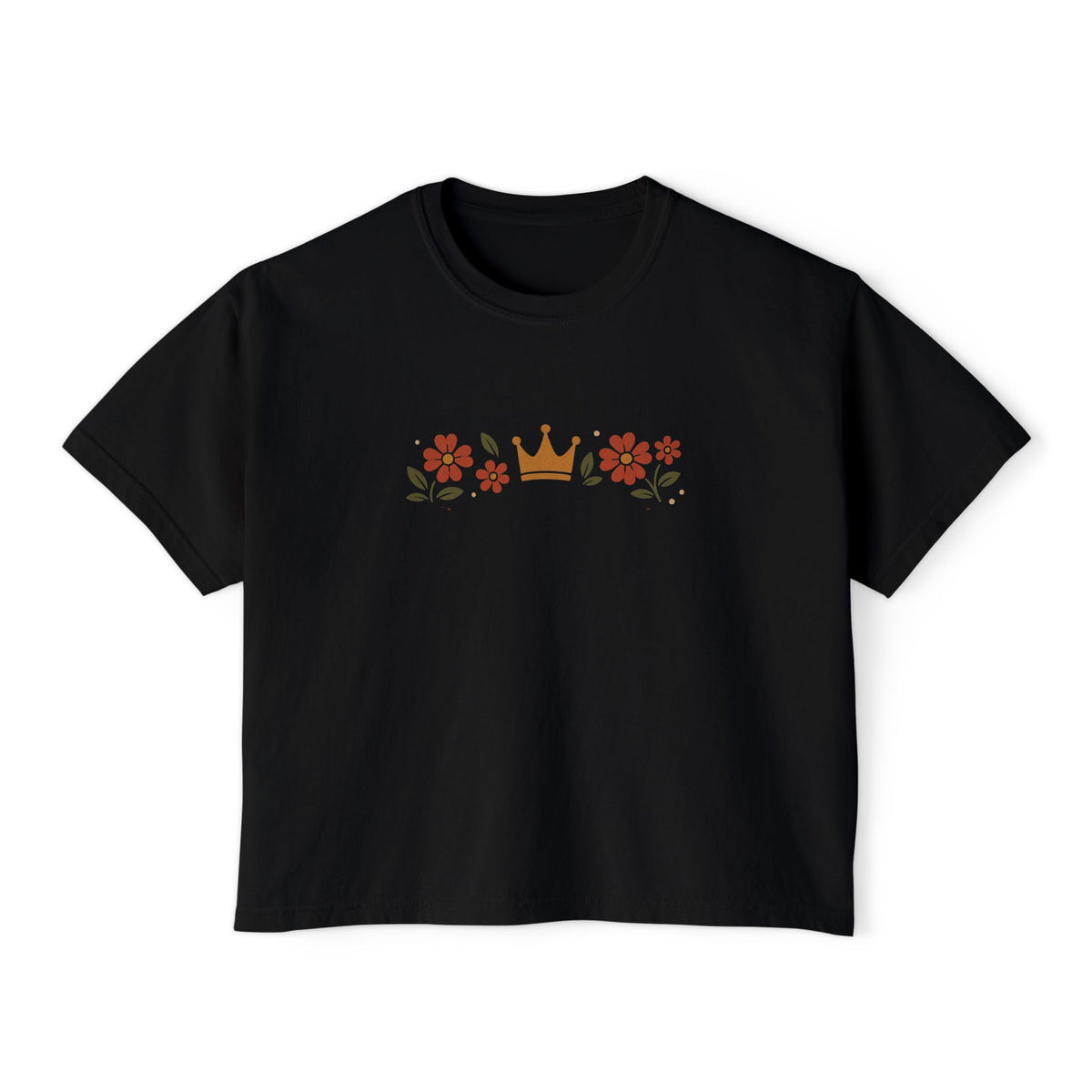 Sidequest Queen Floral - Women's Boxy Tee