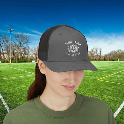 Midfielder Social Club w/White Logo - Snapback Trucker Cap