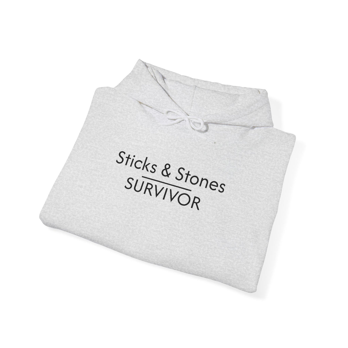 Sticks & Stones Survivor Hooded Sweatshirt - Black Embroidery