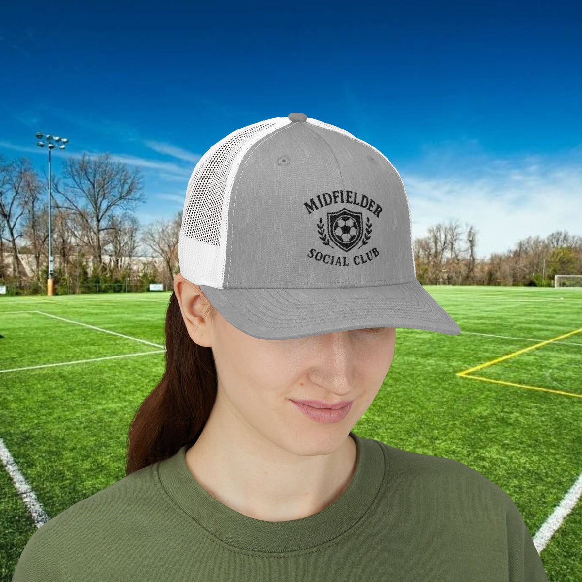 Midfielder Social Club w/Black Logo - Snapback Trucker Cap