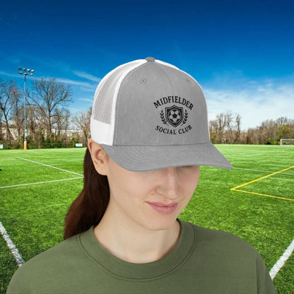 Midfielder Social Club w/Black Logo - Snapback Trucker Cap