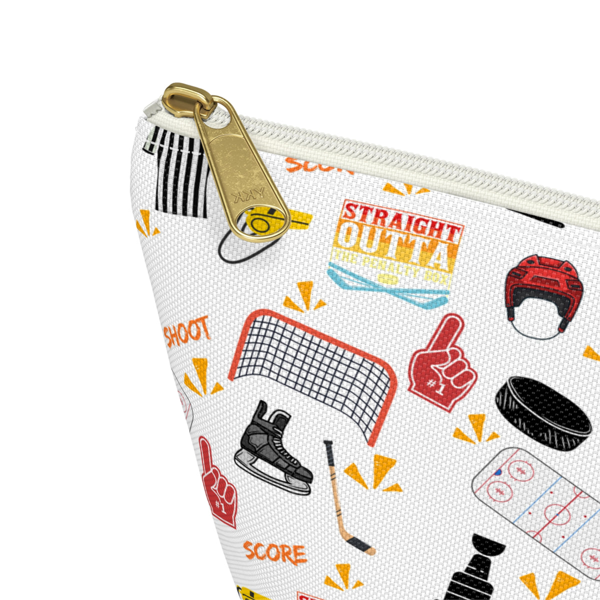 Hockey Inspired "Straight Outta the Penalty Box" Accessory Pouch
