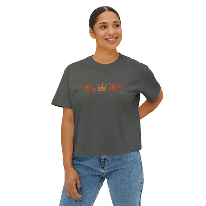 Sidequest Queen Floral - Women's Boxy Tee