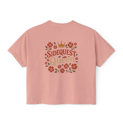 Sidequest Queen Floral - Women's Boxy Tee