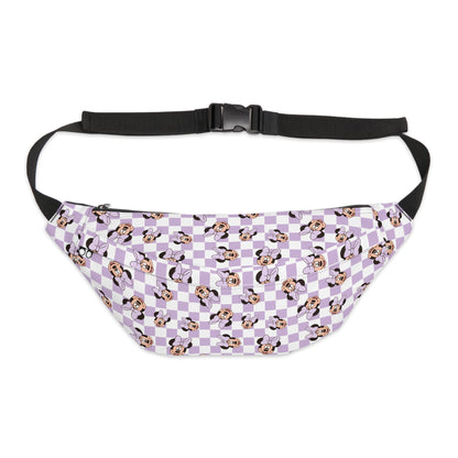 Minnie Mouse Inspired Lavender Checkered Large Fanny Pack