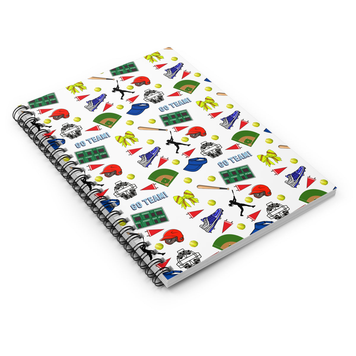 Softball Spirit Spiral Notebook – For Players, Fans & Dugout Dreams