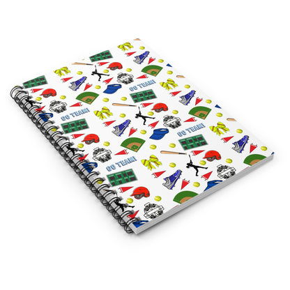 Softball Spirit Spiral Notebook – For Players, Fans & Dugout Dreams