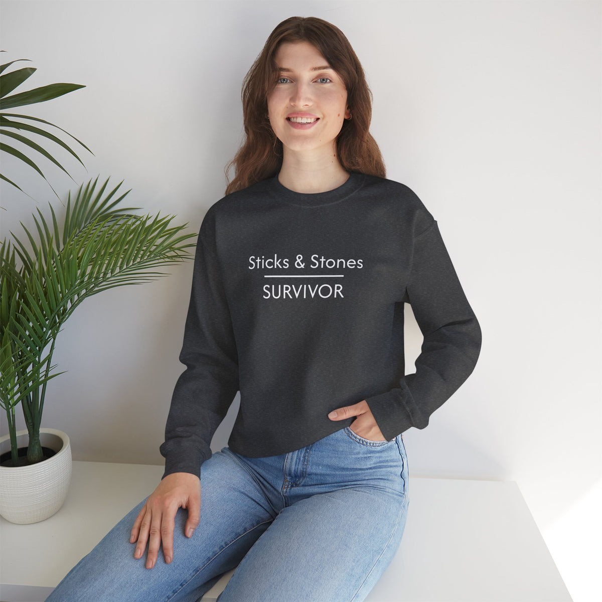 Sticks & Stones Survivor Crew Neck Sweatshirt
