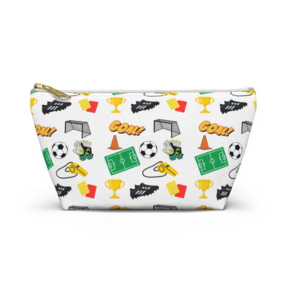 Soccer-Themed Accessory Pouch, Fun Pouch for Sports Lovers, Ideal for Organizing, Gifts for Coaches, Back to School Supplies