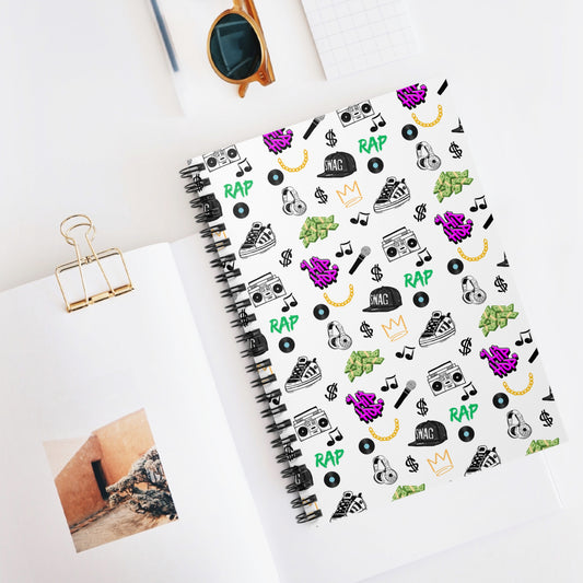 Hip-Hop Vibes Spiral Notebook – Rap, Swag & Beats on Every Page