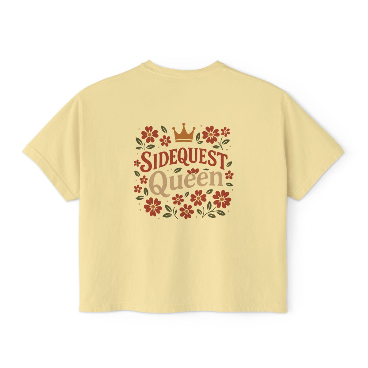 Sidequest Queen Floral - Women's Boxy Tee