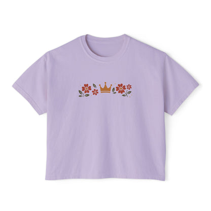 Sidequest Queen Floral - Women's Boxy Tee