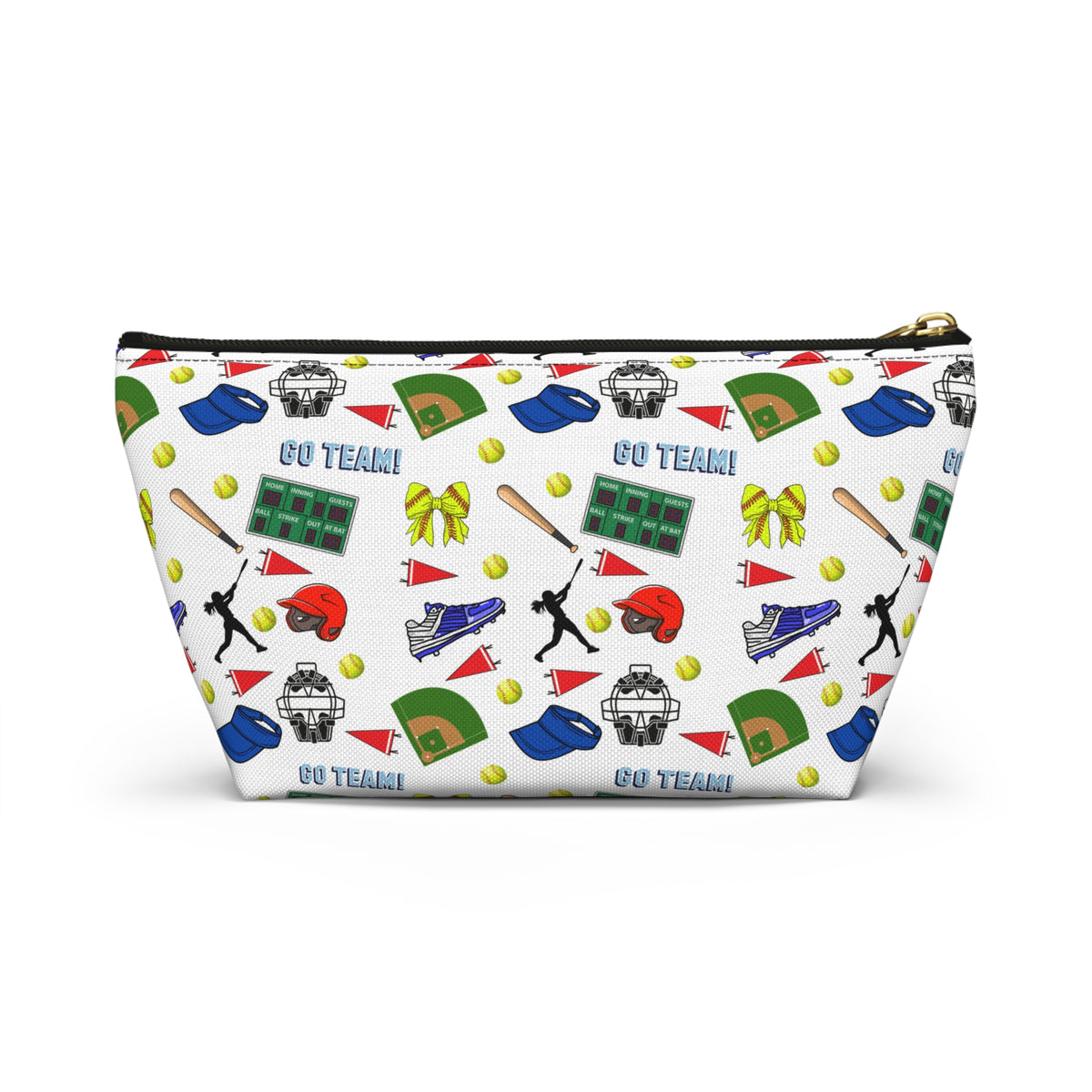 Softball Inspired Accessory Pouch